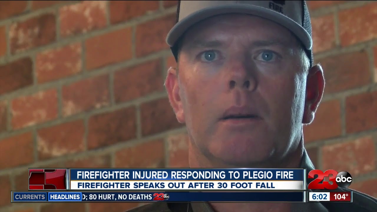 KCFD firefighter injured after falling 30 feet speaks out - YouTube