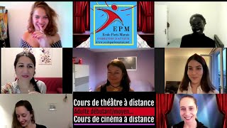 Être comédien de Théâtre... Être acteur de Cinéma... Et se former en ligne avec l’École Paris Marais