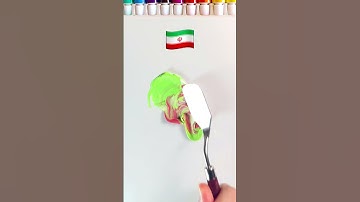 What Colors Do Mixed Flags Make? (Part 3💙) #satisfying #asmr #colormixing #mixingcolor