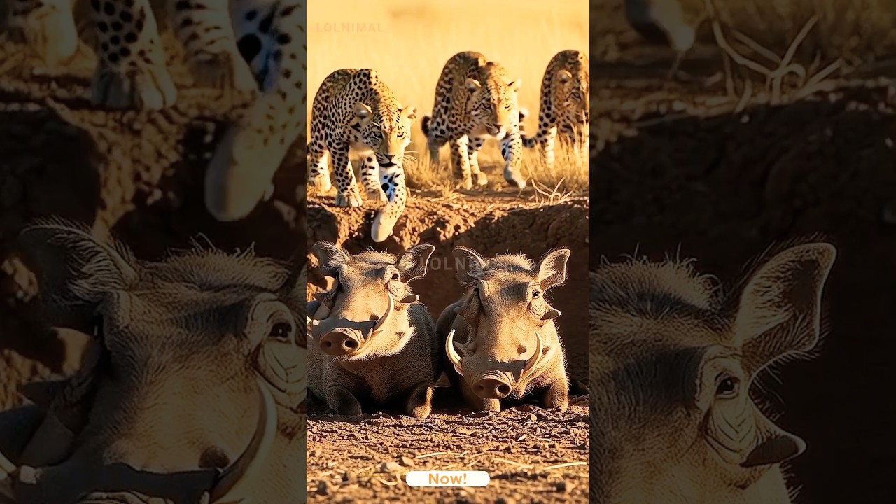 shocking😳Warthogs Face Leopards 😱 Unbelievable Safari Moment |