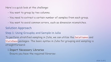 Mastering Stratified Sampling with Julia DataFrames