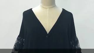 【GOLDJAPAN 大きいサイズ専門店】花刺繍チュール袖カーディガン 　2L-3L