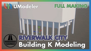 3D Modeling in Unity - Full Making Video of Modeling a Building K in Riverwalk City with UModeler.