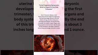 Early Pregnancy Symptoms: What to Expect in the First Trimester shorts pregnancy pregnancytips