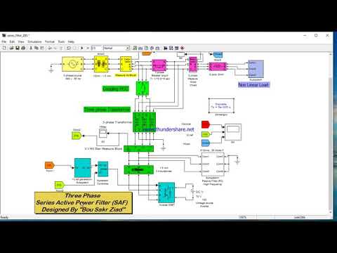 Series Active Filter in simulink - Matlab (Français)