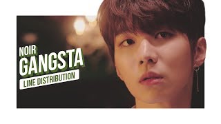 NOIR - GANGSTA Line Distribution (Color Coded) | 느와르 - 갱스터