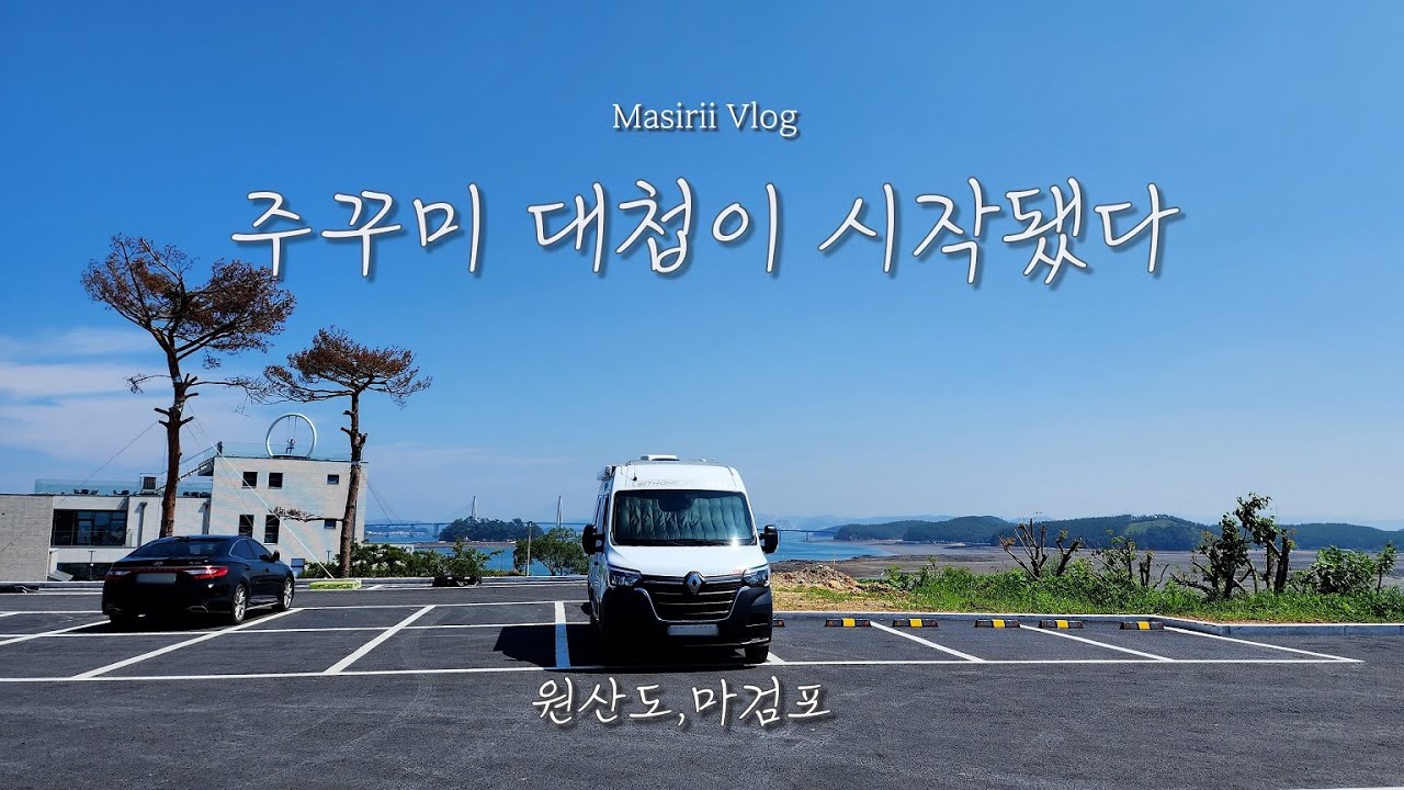 벌서 주꾸미대첩이라니.. 원산도에서 마검포해수욕장 / 마실이캠핑카여행