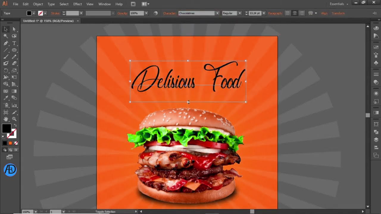 Creative burger poster design idea for restaurants and food brands. 