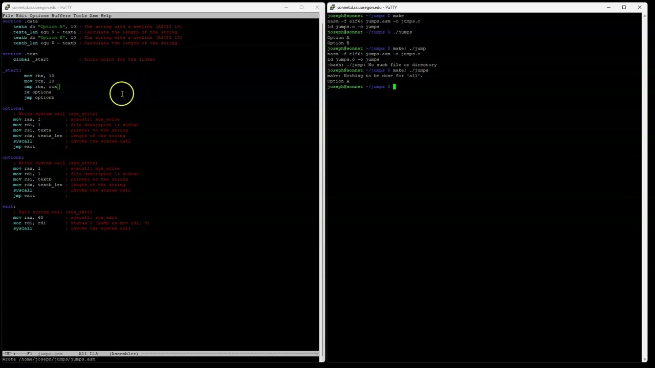 Jumps in Intel Assembly - YouTube