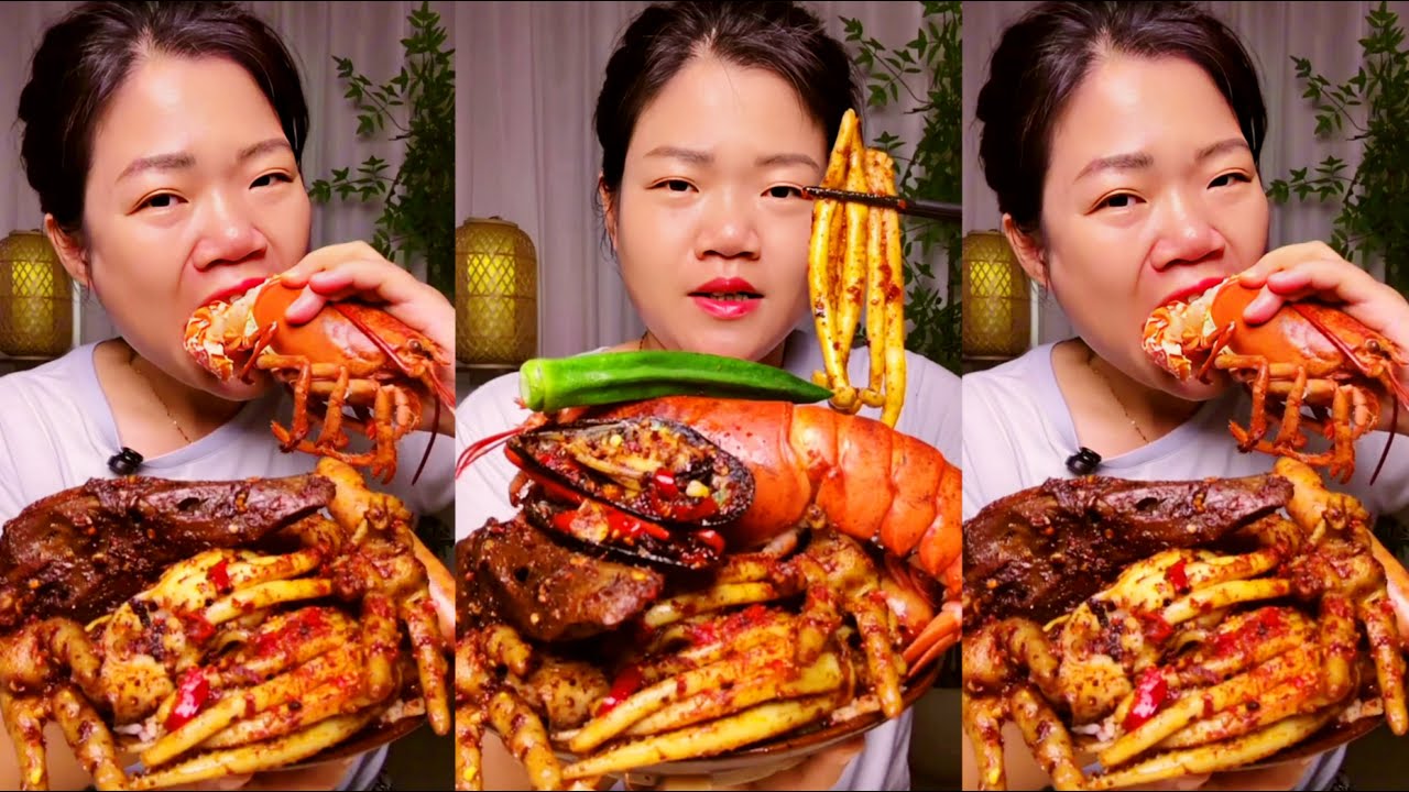 ASMR Quick Eats: Spicy Seafood, Braised Pork Rice & Fried Chicken