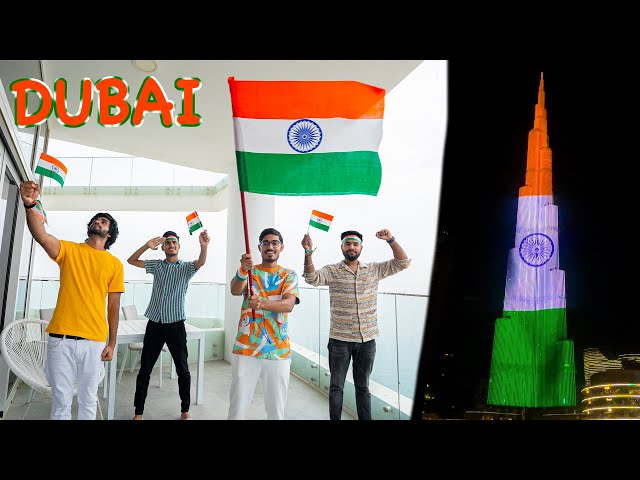 Indian Independence Day in DUBAI- UAE🇮🇳 | बुर्ज खलीफा पे तिरंगा फहराया🇮🇳 class=