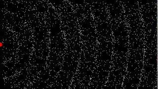 Longitudinal waves - atoms - circular - left edge
