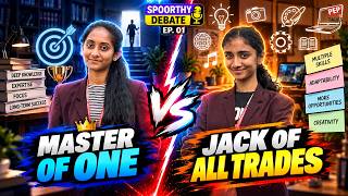 Jack of All Trades or Master of One for Your First Job | Sphoorthy Debate 1 Vidya Vs. Rithika