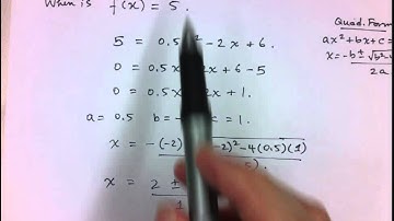 MCF3M Quadratic Formula Lesson 2