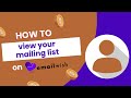 How to view your subscribers list on EmailWish