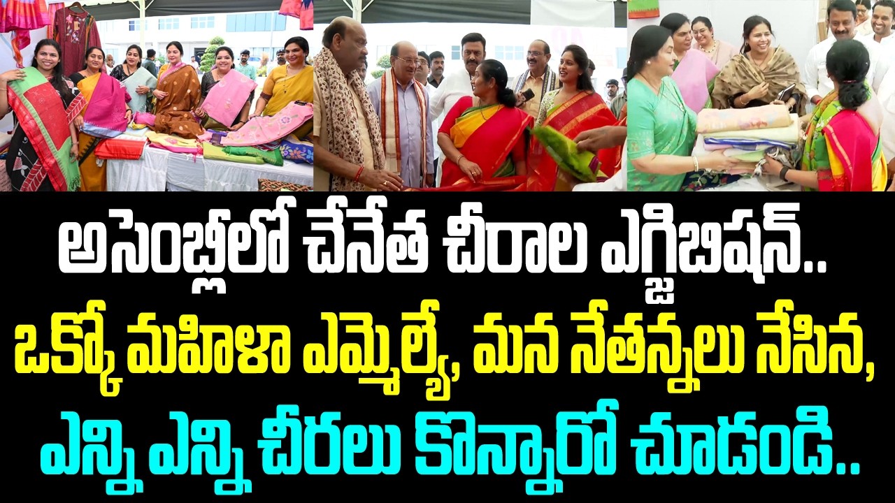 అసెంబ్లీలో చేనేత చీరాల ఎగ్జిబిషన్.. ఒక్కో మహిళా ఎమ్మెల్యే, మన నేతన్నలు నేసిన, ఎన్ని ఎన్ని చీరలు