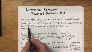 Limiting Reactant Practice Problem #2