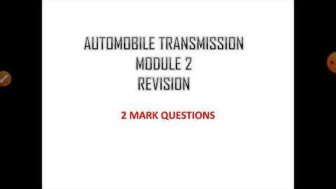 AT MODULE 2 REVISION PART 1
