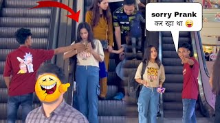 PHONE SNATCHING PRANK 😜 IN ESCALATOR PUBLIC REACTION VIDEO #prankinindia  PRANKSTAR VINOD