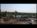 Drone footage of emergency levee work at Yuba City