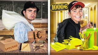 Fournitures Scolaires à 1€ vs 1000€ !
