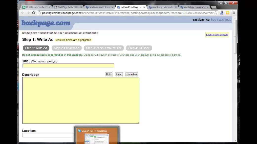 SoloAcademy: How To Automate Backpage Ads
