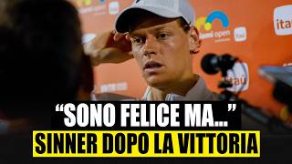 SINNER, LE PAROLE DOPO LA VITTORIA CONTRO MOUTET: "SONO FELICE MA..."