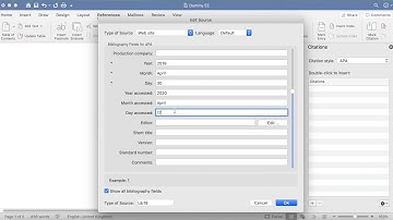 In Text Citations for MAC computers using Word