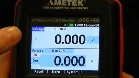 How to set up the ASC-400 multifunction calibrator from JOFRA
