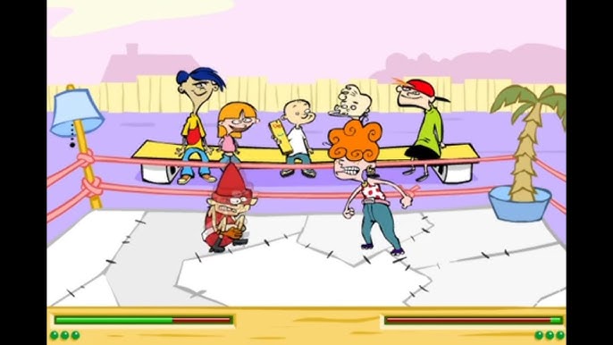 Jogo em flash de guerra de comida do Du, Dudu e Edu l Ed, Edd n Eddy in  Lunchroom Rumble 