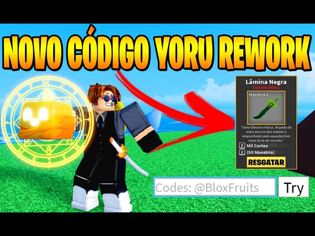 CORRE!! NOVO CÓDIGO DA DARK BLADE REWORK NO BLOX FRUITS - ROBLOX 