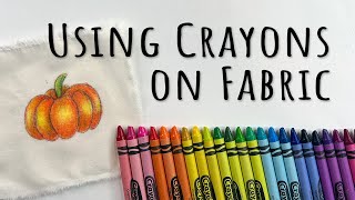 How to use Crayons on Fabric For Stitching Projects | Make a Custom Image #slowstitching screenshot 1