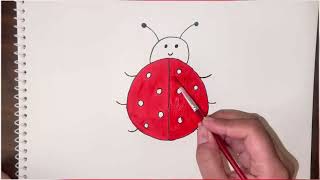 How to Draw Ladybug Easy Drawing & Painting