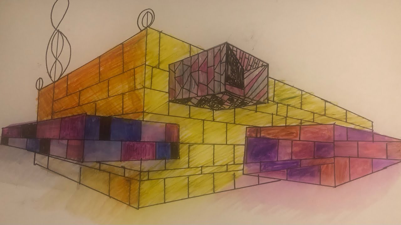 Using two vanishing point perspective to paint - YouTube