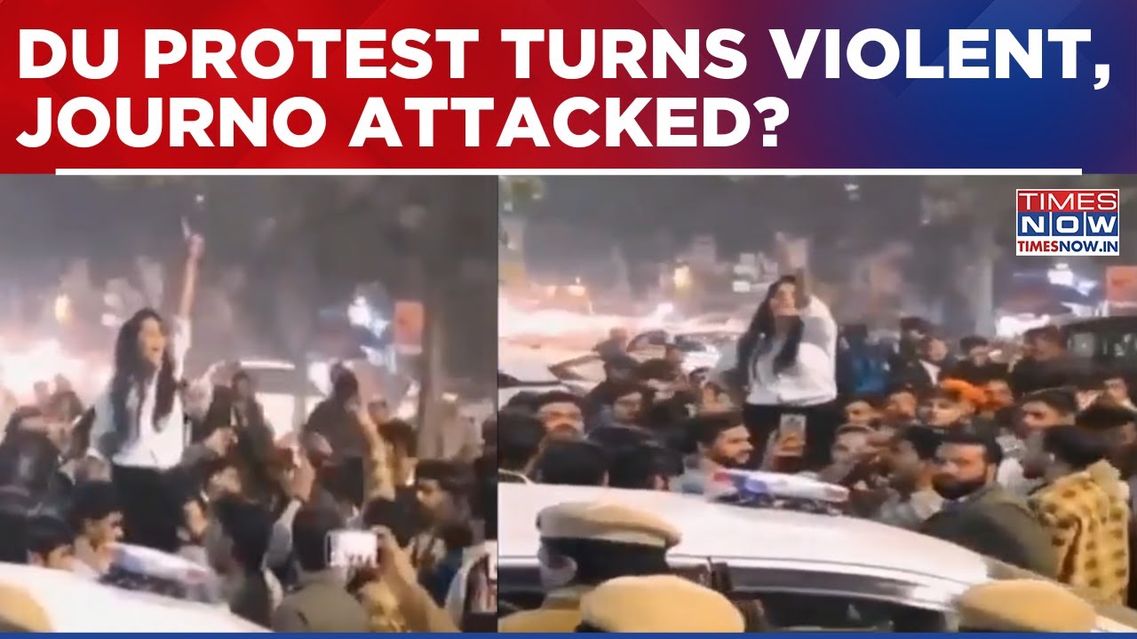 Delhi University Protest Turns Violent Over UGC Rules; ABVP Claims 'Woman Journalist Attacked'