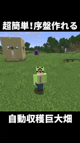 超簡単！序盤に作ることが出来る自動収穫巨大畑の作り方！【マイクラ】【ゆっくり実況】#マイクラ #マインクラフト #minecraft #shorts