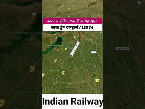 Kota to Indore train route information #trainroute #railwaycontent #indianrailways