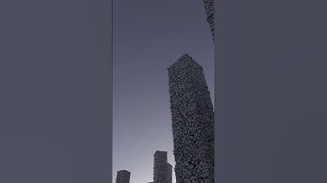 A pixelated concrete jungle #cgirender