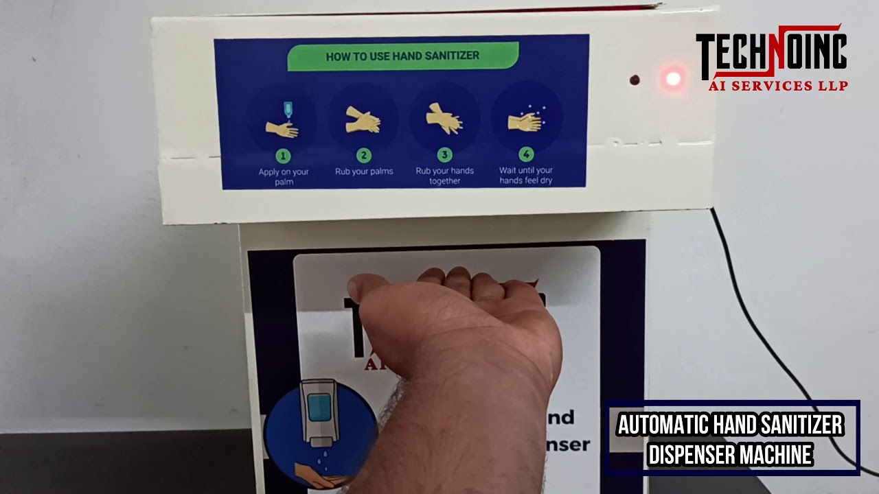 Automatic Hand Sanitizer Dispenser Machine - YouTube