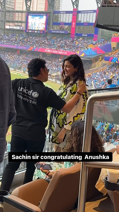 Sachin sir congratulating Anushka Sharma #viratkohli