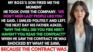 My Boss's Son Fired Me The Moment He Took Over The Company, He Didn't Know He Would Lose Everything
