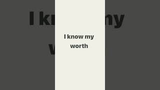 I know my worth #english #français #learn #anglais #cour #تعلم #الانجليزية #تعليم