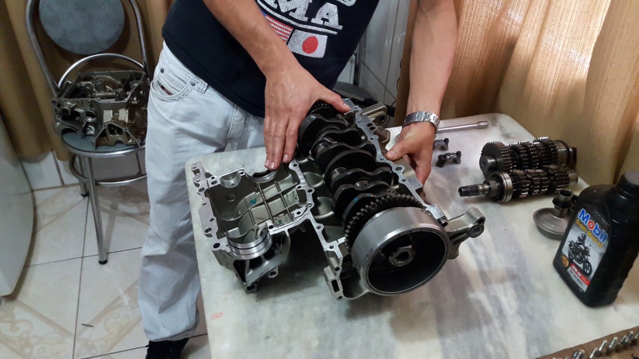 Montando o  virabrequim da Hornet !!