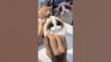 Making cats with silicone.#squishy #cat #diy #handmade #cute #kitty #dog