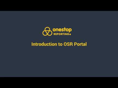 Introduction to OneStop Reporting portal