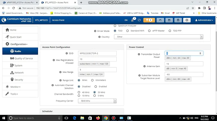 How to configure access point cambium odu P2MP and access login of management IP with VLAN