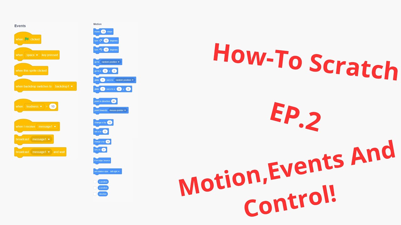 How to scratch ep 2 the coding basics youtube