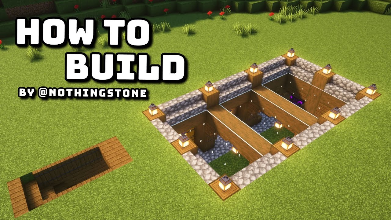 How to Build a Underground Survival Base 🏠 (Easy) in Minecraft Tutorial ...