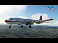 Douglas DC-6 🛧 │ Přistání ve Vídni │ AFE AP APPR