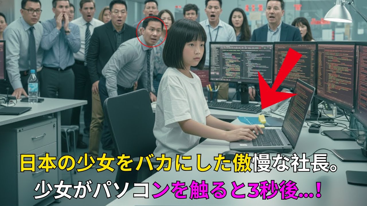 「君は一体何者なんだ...？」米国の有名IT企業で軽視されていた日本人少女。だが、サイバー攻撃を受け、彼女がPCの前に座るとわずか3秒後...！